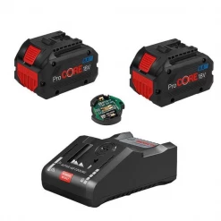Kit De Démarrage : Batterie + Chargeur Pack De Démarrage Bosch 2 Batteries ProCORE 18V 8,0Ah Chargeur Et Module Bluetooth GCY42