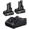Kit De Démarrage : Batterie + Chargeur Pack Bosch De 2 Batteries GBA 12V 6AH Avec Chargeur Rapide GAL 12V-40
