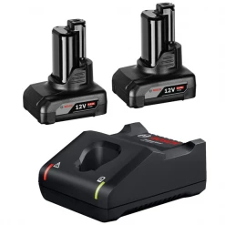 Kit De Démarrage : Batterie + Chargeur Pack Bosch De 2 Batteries GBA 12V 6AH Avec Chargeur Rapide GAL 12V-40