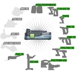 Batterie Pour Machines Electroportatives Batterie Haute Puissance Festool BP 18 Li 4,0 HPC-ASI -Électroportatif et pneumatique Soldes 205034 0