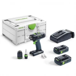 Visseuse Sans Fil Perceuse-visseuse Festool T 18+3 C 3,1-Plus 2 Batteries 3,1Ah Et Chargeur TCL 6 -Électroportatif et pneumatique Soldes 576449