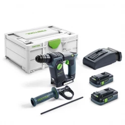 Perforateur Sds + Sans Fil Perforateur Festool BHC 18 HPC 4,0 I-Plus SDS+ 2 Batteries 4,0Ah Et Chargeur -Électroportatif et pneumatique Soldes 576513