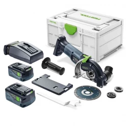 Meuleuse Tronçonneuse Béton Tronçonneuse Festool DSC-AGC 18-125 FH5,2 EBI-Plus 2 Batteries 5,2 Ah Chargeur Et Disque Diamant -Électroportatif et pneumatique Soldes 576830
