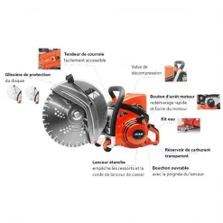 Tronçonneuses Thermiques Et Découpeuses Découpeuse Thermique Diam Industries EC741S Ø Max 350 Mm 3,2 KW 73,5 Cm³ -Électroportatif et pneumatique Soldes decoupeuse diam