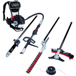 Tondeuse Débroussailleuse Outil Multi-fonctions Jardin 4 En 1 Scheppach MFH5300-4BP Moteur 1300 W -Électroportatif et pneumatique Soldes dos3