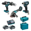 Coffrets Spécifiques électroportatifs Ensemble 3 Outils Makita 40 V Max Li-Ion 4 Ah XGT Avec 2 Batteries 4Ah Et Chargeur - Coffret