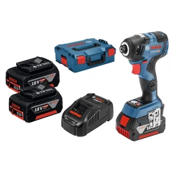 Visseuse à Choc Visseuse à Chocs Bosch GDR 18V-200C 2 Batteries 5Ah Chargeur Et Coffret L-Boxx -Électroportatif et pneumatique Soldes gdr 18v 200c