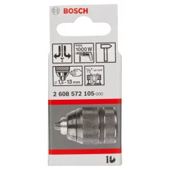 Accessoires Pour Outillage Bosch Mandrin Automatique 1/2" Capacité De Serrage 13 Mm Bosch 2608572105
