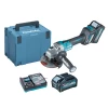 Meuleuse D'angle ø 125 Mm Meuleuse Makita 40 V Max Li-Ion 4 Ah - Diamètre 125 Mm - Puissance 1100 W - 2 Batteries + Chargeur