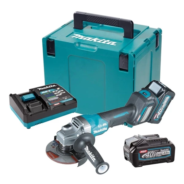 Meuleuse D'angle ø 125 Mm Meuleuse D'angle Makita Diamètre 125 Mm 40 V Max Li-Ion - Puissance 1100 W - 2 Batteries + Chargeur 1 Meuleuse D'angle ø 125 Mm Meuleuse D'angle Makita Diamètre 125 Mm 40 V Max Li-Ion - Puissance 1100 W - 2 Batteries + Chargeur