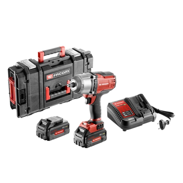 Boulonneuses à Choc Clé à Choc Sans Fil Facom 1/2" 5Ah 18V 900 NM 2 Batteries En Coffret CL3.CH18SP2 CL3.CH18SP2PB 2 Boulonneuses à Choc Clé à Choc Sans Fil Facom 1/2" 5Ah 18V 900 NM 2 Batteries En Coffret CL3.CH18SP2 CL3.CH18SP2PB – Image 2