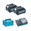 Coffrets Spécifiques électroportatifs Pack énergie 40 V Max XGT Lithium-Ion Makita - Capacité 2.5 Ah - Coffret MAKPAC
