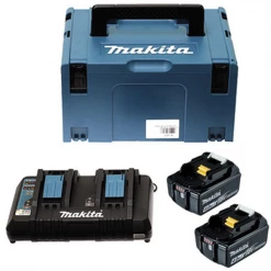 Kit De Démarrage : Batterie + Chargeur Pack énergie 18V Li-Ion 2 Batteries 1 Chargeur Coffret Makita 197504-2