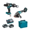 Coffrets Spécifiques électroportatifs Perceuse-visseuse Et Meuleuse Makita 40 V Max Li-Ion 4 Ah XGT Sans Fil - 2 Batteries + Chargeur