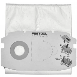 Sac Pour Aspirateur Sac Filtre Selfclean Sc Fis-ct Midi/5 Pièces Festool 498411