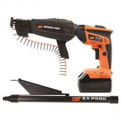 SPIT Paslode Visseuse Plaquiste Sans Fil Visseuse Plaquiste 18V Spit P18 2 Batterie 4Ah, Adaptateur Speed P55 Et Perche P580 -Électroportatif et pneumatique Soldes visuelprincipal 472623 1